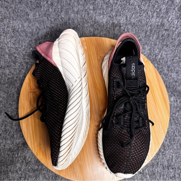 Adidas Tubular Doom Sock Primeknit Black Raw Pink Sneaker Sz 8.5 - Picture 6 of 8